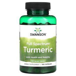 Куркума, Turmeric, Swanson, 720 мг, 100 капсул