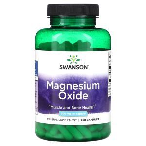 Магний оксид, Magnesium Oxide, Swanson, 200 мг, 250 капсул