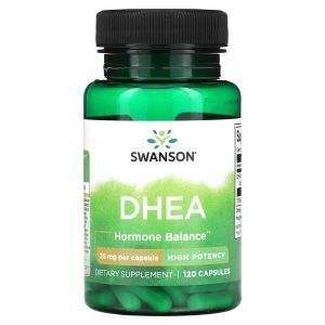 ДГЭА (дегидроэпиандростерон), DHEA, Swanson, 25 мг, 120 капсул