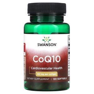 Коэнзим Q10, ультра, Ultra CoQ10, Swanson, 60 мг, 120 гелевых капсул