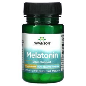 Мелатонин, Melatonin, Swanson, 3 мг, 60 таблеток