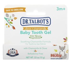 Зубной гель для детей, Baby Tooth Gel, Dr. Talbot's, гвоздика и ромашка, с 3 месяцев, 15 г
