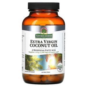 Кокосовое масло, Coconut Oil, Nature's Answer, 120 капсул