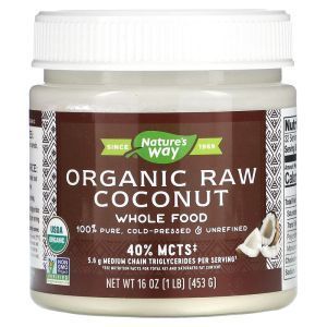 Кокосовое масло, Coconut Whole Food, Nature's Way, органик, 453 г