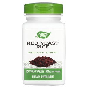 Красный дрожжевой рис, Red Yeast Rice, Nature's Way, 600 мг, 120 кап.