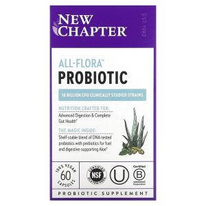 Пробиотики, Probiotic All-Flora, New Chapter, 60 капсул