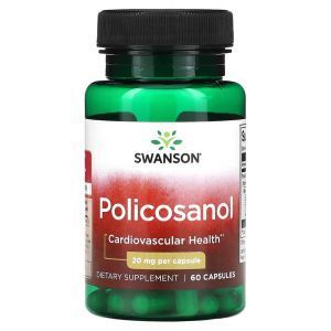 Поликозанол, Policosanol, Swanson, 20 мг, 60 капсул
