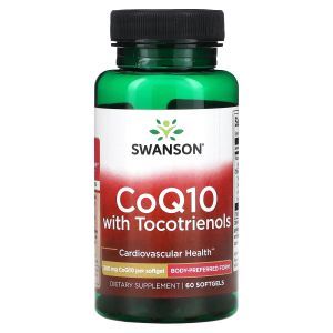 Коэнзим Q10, CoQ10, Swanson, с токотриенолами, 200 мг, 60 гелевых капсул

