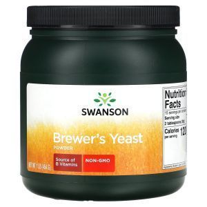 Пивные дрожжи, Brewer's Yeast, Swanson, порошок, 454 г
