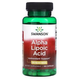Альфа-липоевая кислота, Alpha Lipoic Acid, Swanson, 100 мг, 120 капсул
