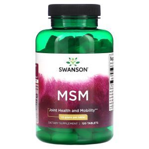МСМ (метилсульфонилметан), MSM, Swanson, 1,5 г, 120 таблеток