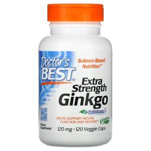  Гинкго Билоба, Ginkgo, Doctor's Best, 120 мг, 120 капсул