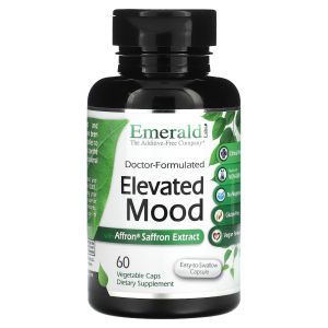 Поддержка настроения с экстрактом шафрана, Elevated Mood, Emerald Laboratories, 60 вегетарианских капсул