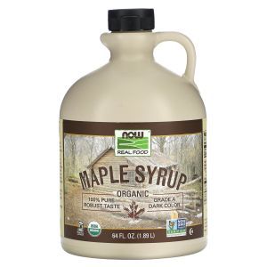 Кленовый сироп, Maple Syrup, Now Foods, Real Food, органик, темный, 1.89 л

