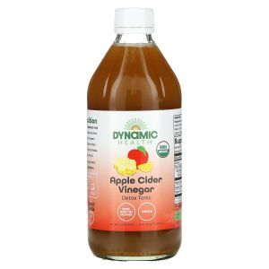 Яблучний оцет органік, Apple Cider Vinegar, Dynamic Health Laboratories, сертифікований, детокс-тонік, 473 мл