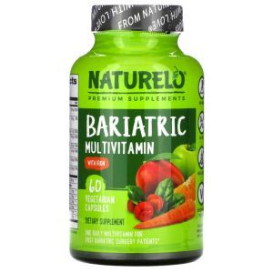 Мультивитамины с железом, Bariatric Multivitamin, NATURELO, 60 вегетарианских капсул
