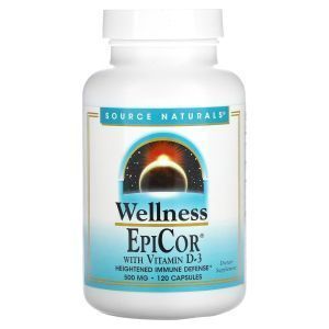 Эпикор + витамин Д3, Source Naturals, 500 мг, 120 капсул