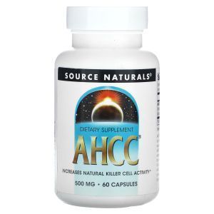 Иммунная поддержка, AHCC, Source Naturals, 500 мг, 60 капсул
