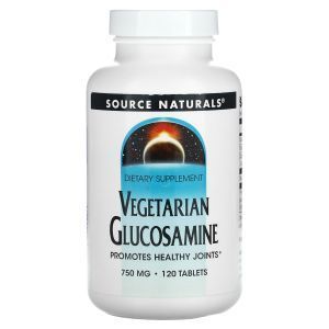 Вегетарианский глюкозамин, Vegetarian Glucosamine, Source Naturals, 750 мг, 120 таблеток
