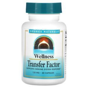 Трансфер фактор, Transfer Factor, Wellness, Source Naturals, 125 мг, 60 капсул
