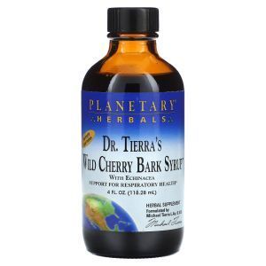 Дикая вишня, Dr. Tierra's Wild Cherry Bark Syrup, Planetary Herbals, сироп коры,118.28 мл 
