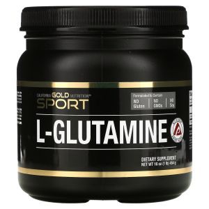 Глютамин, Pure L-Glutamine, California Gold Nutrition, 454 г