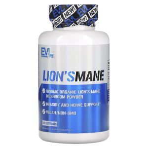 Ежовик гребенчатый, Lion's Mane, EVLution Nutrition, 60 растительных капсул
