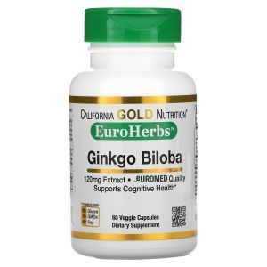 Гинкго Билоба,Gingko Biloba, California Gold Nutrition, 120 мг, 60 капсул