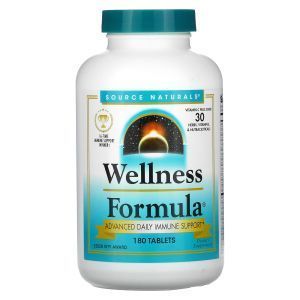 Иммунная защита (формула), Wellness Formula, Source Naturals, комплекс лечебных трав, 180 таблеток