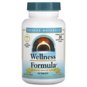 Поддержка иммунитета, травяной комплекс, Wellness Formula Bio-Align, Source Naturals, 90 таблеток