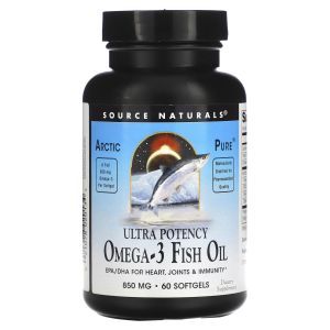 Омега-3 рыбий жир, Omega-3 Fish Oil, Source Naturals, арктический, 850 мг, 60 капсул