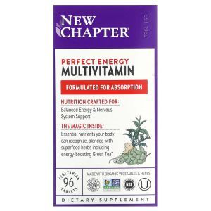 Мультивитамины, Perfect Energy Multivitamin, New Chapter, 96 вегетарианских таблеток