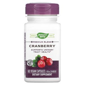 Клюква, Cranberry, Nature's Way, премиум смесь, 400 мг, 60 веганских капсул
