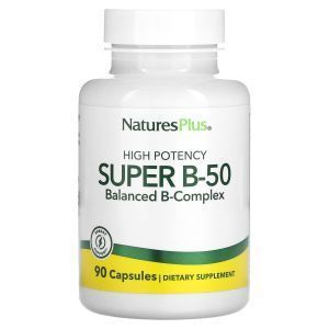 Комплекс витаминов B-50, Super B-50, Nature's Plus, 90 капсул
