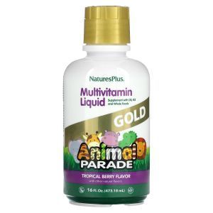 Мультивитамины и минералы для детей, Children's Animal Parade Gold, NaturesPlus, вкус тропических ягод, 473.18 мл
