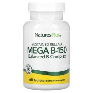 Витамины группы В-150, Sustained Release Mega B-150, NaturesPlus, 60 таблеток
