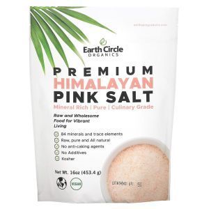 Гималайская соль, Himalayan Salt, Earth Circle Organics, мелкозернистые кристаллы, 454 г