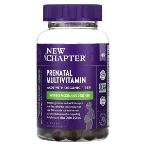 Мультивитамины для беременных, Prenatal Multivitamin, New Chapter, вкус ягодно-цитрусовый, 90 жевательных конфет
