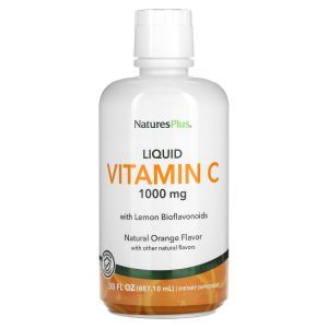 Витамин С жидкий (апельсин), Liquid Vitamin C, Nature's Plus, 1000 мг, 887,10 мл 