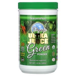Зеленая пища, Juice Green, Nature's Plus, органик, порошок, 600 г