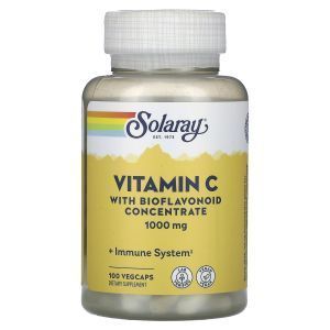 Витамин С с биофлавоноидами, Vitamin C, Solaray, концентрат, 1000 мг, 100 капсул