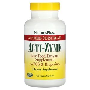 Энзимы для пищеварения, Acti-Zyme, Nature's Plus, 180 растительных  капсул