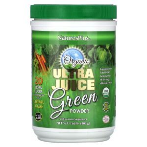 Зеленая пища, Juice Green Powder, Nature's Plus, порошок, 300 г