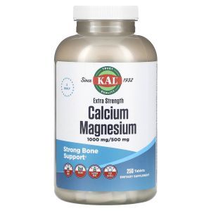 Кальций Магний, Calcium Magnesium, KAL, экстра сила, 250 таблеток
