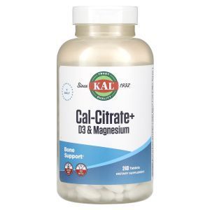Кальций цитрат, витамин D3 и магний, Cal-Citrate+, D3 & Magnesium, KAL, 240 таблеток
