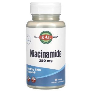 Ниацинамид, Niacinamide, KAL, 250 мг, 100 таблеток