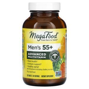 Витамины для мужчин 55 +, Multi for Men 55+, Mega Food, 120 таблеток
