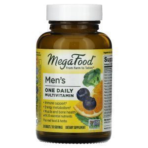 Витамины для мужчин, Men’s One Daily, Mega Food, без железа, 1 в день, 30 таблеток