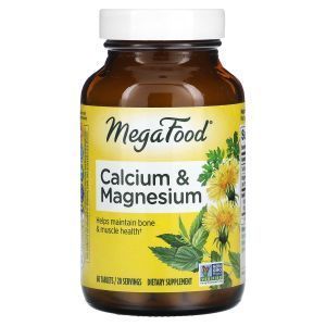 Кальций и магний, Calcium & Magnesium, MegaFood, 60 таблеток