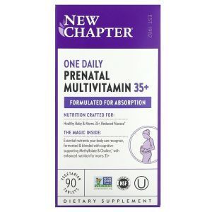 Мультивитамины для беременных 35+, One Daily Prenatal Multivitamin 35+, New Chapter, 90 вегетарианских таблеток
